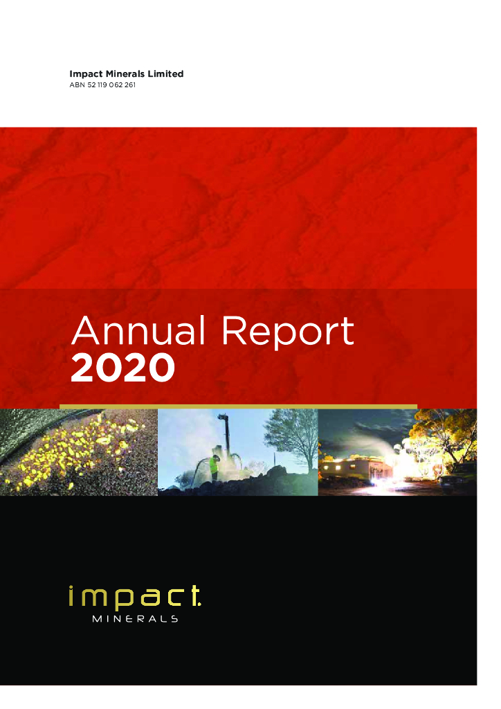 Impact Minerals Limited（IPT）2020财年年度报告（英文版）