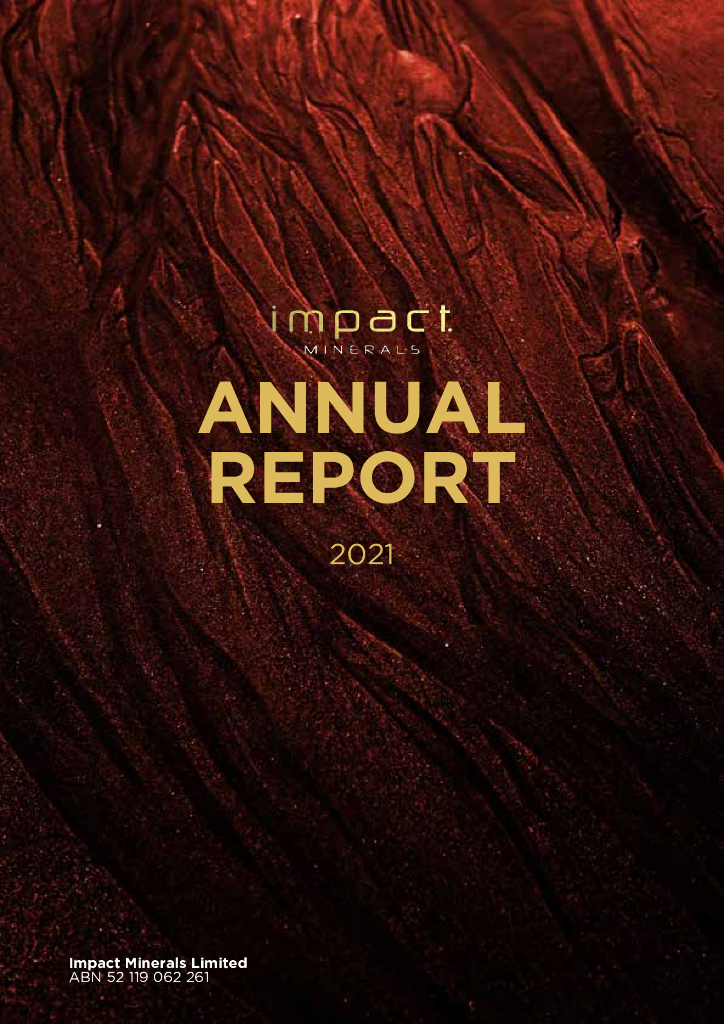 Impact Minerals Limited（IPT）2021财年年度报告（英文版）