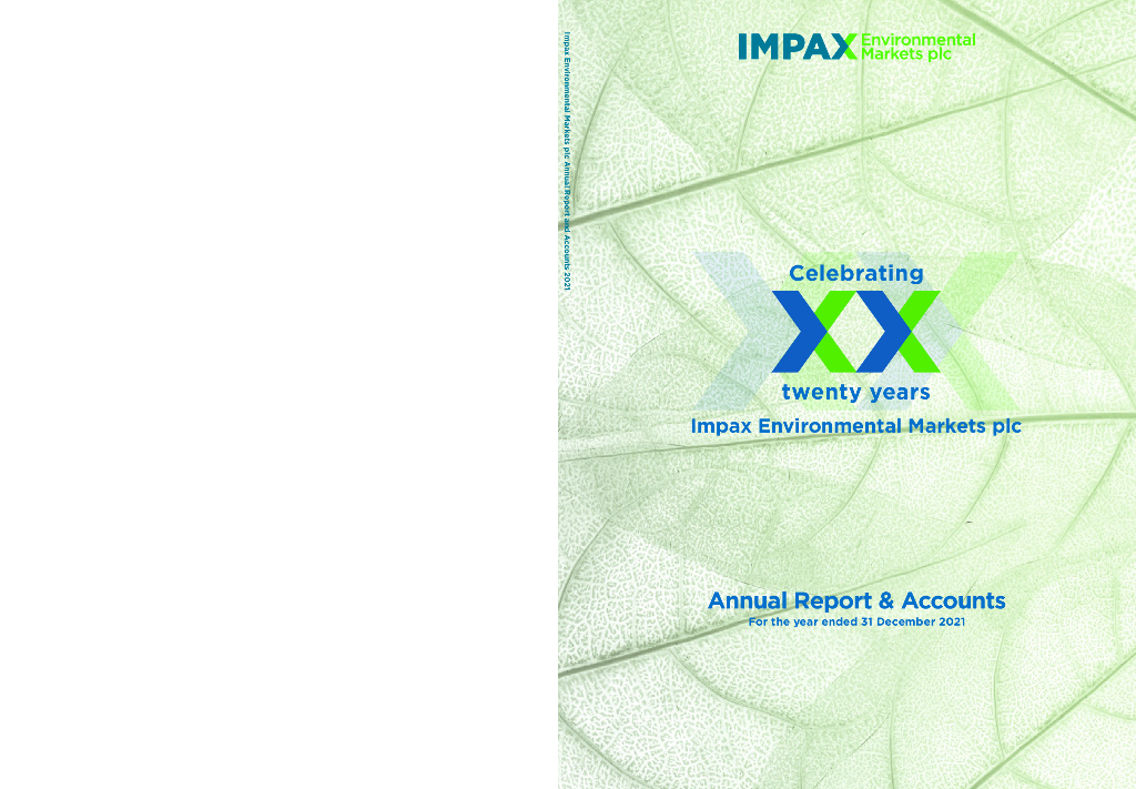 Impax Environmental Markets Plc（IEM）2021财年年度报告（英文版）