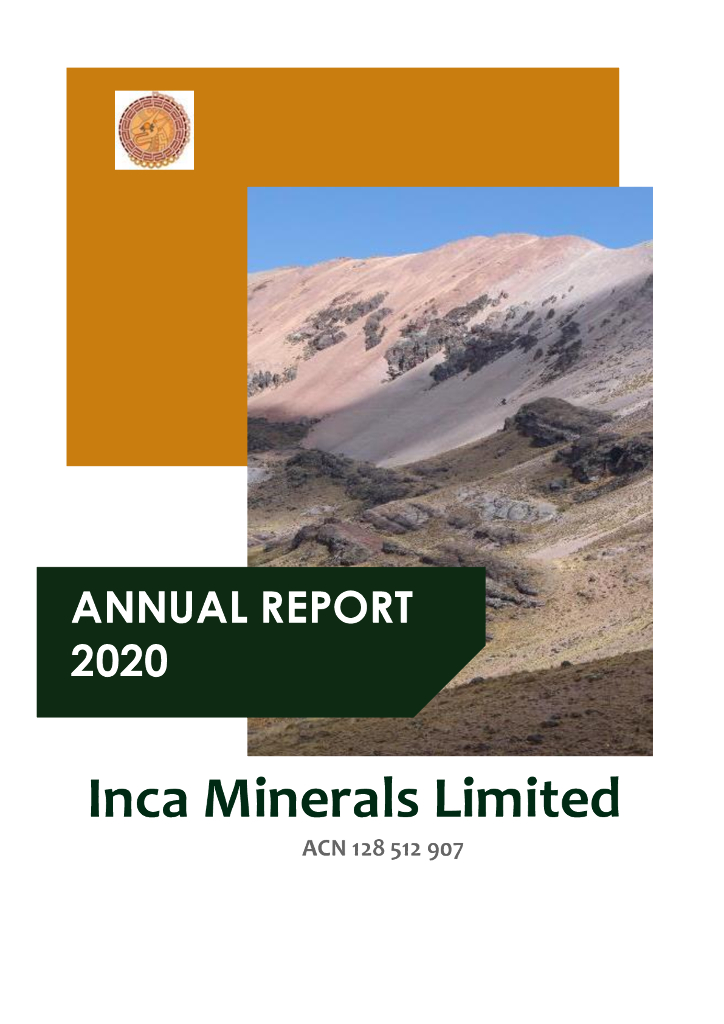 Inca Minerals Limited（ICG）2020财年年度报告（英文版）