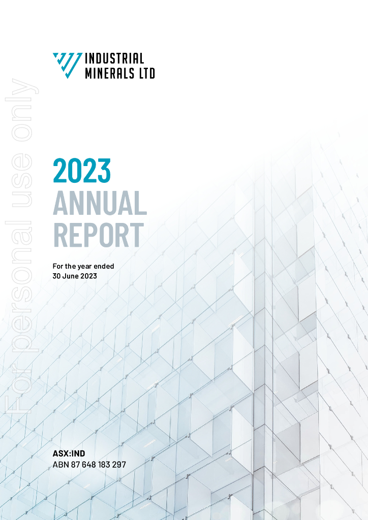 Industrial Minerals Ltd（IND）2023财年年度报告（英文版）