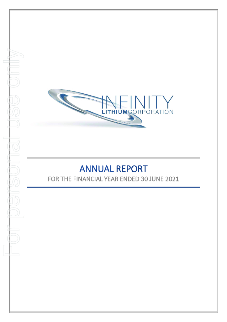Infinity Lithium Corporation（INF）2021财年年度报告（英文版）