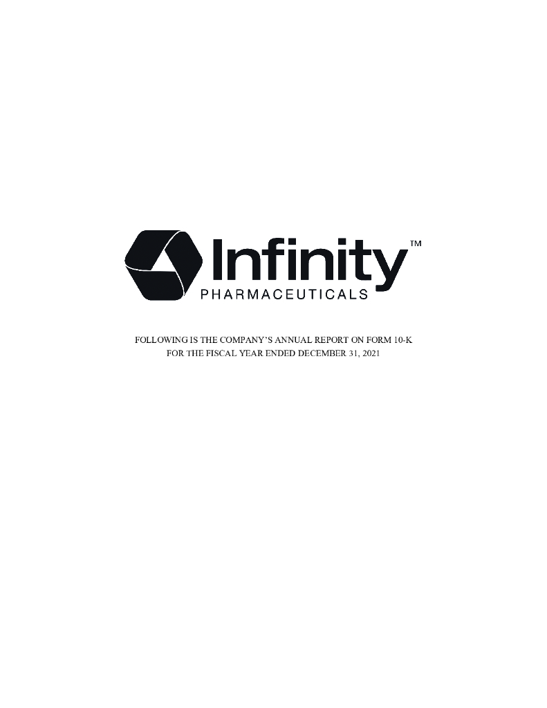 Infinity Pharmaceuticals（INFI）2021财年年度报告（英文版）
