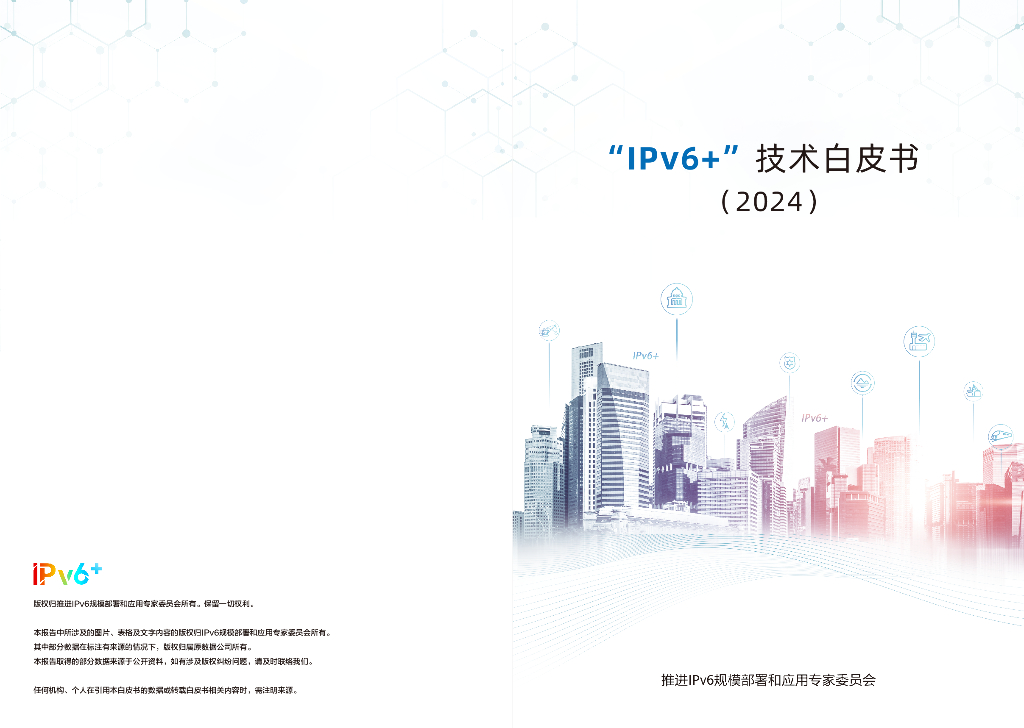 推进IPv6规模部署和应用专家委员会：“IPv6+”技术白皮书（2024）