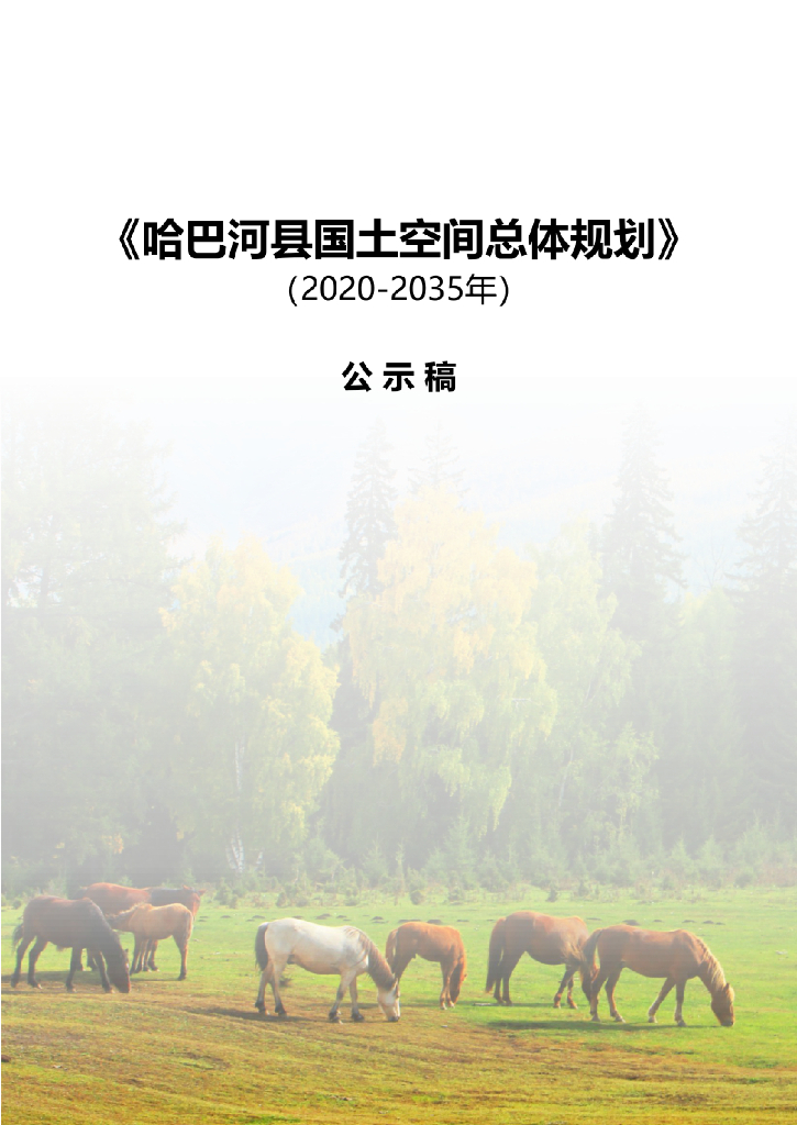 新疆维吾尔自治区阿勒泰地区《哈巴河县国土空间总体规划（2020-2035年）公示稿》