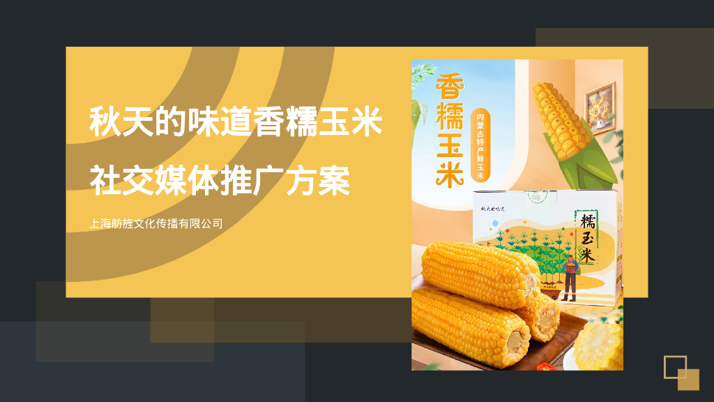 即食玉米品牌社交媒体推广方案
