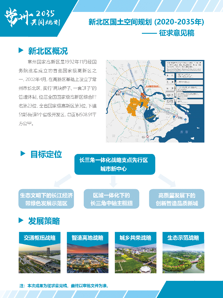 江苏省常州市新北区国土空间分区规划（2020-2035年）征求意见稿