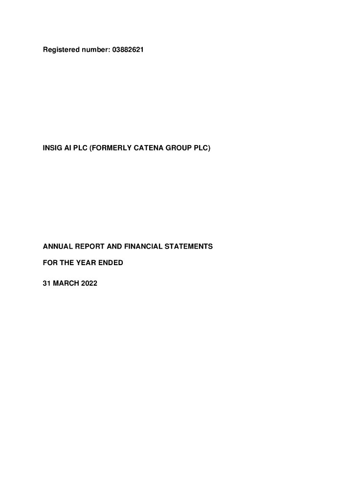 Insig AI PLC（INSG）2022财年年度报告（英文版）