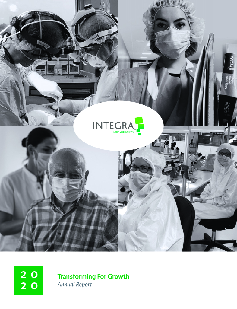 Integra LifeSciences Holdings（IART）2020财年年度报告（英文版）