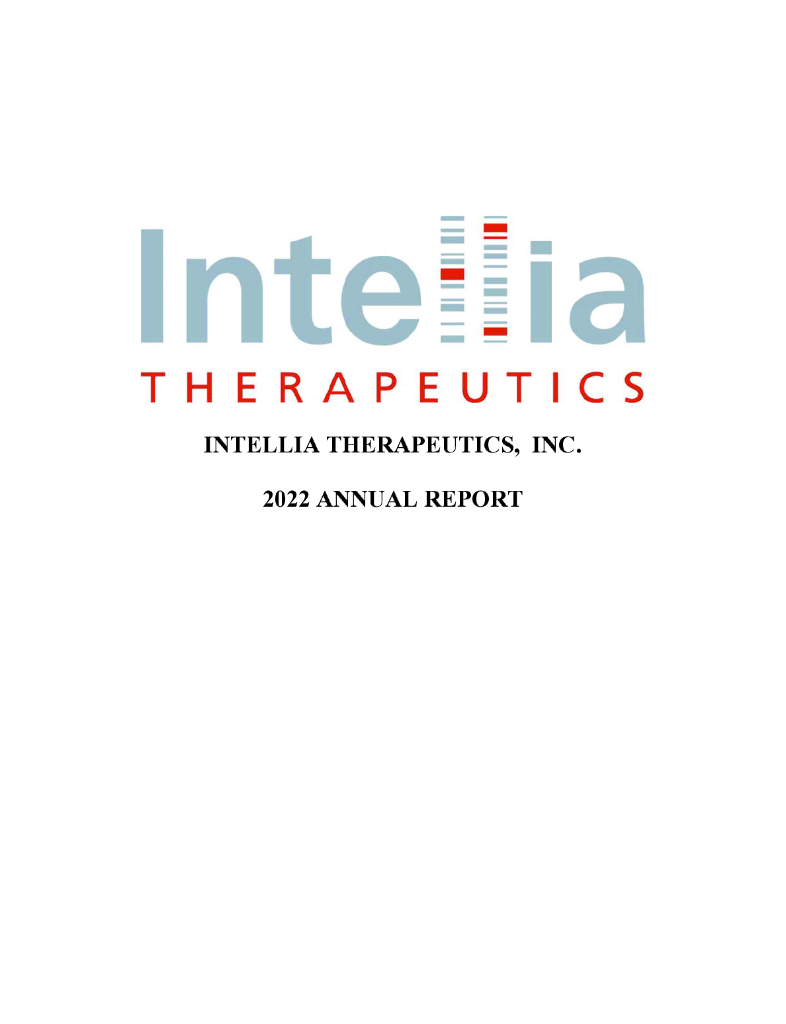 Intellia Therapeutics,Inc.（NTLA）2022财年年度报告（英文版）