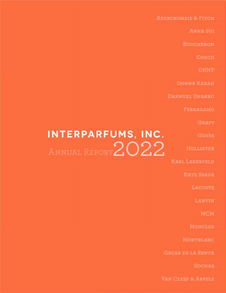 Inter Parfums（IPAR）2022财年年度报告（英文版）