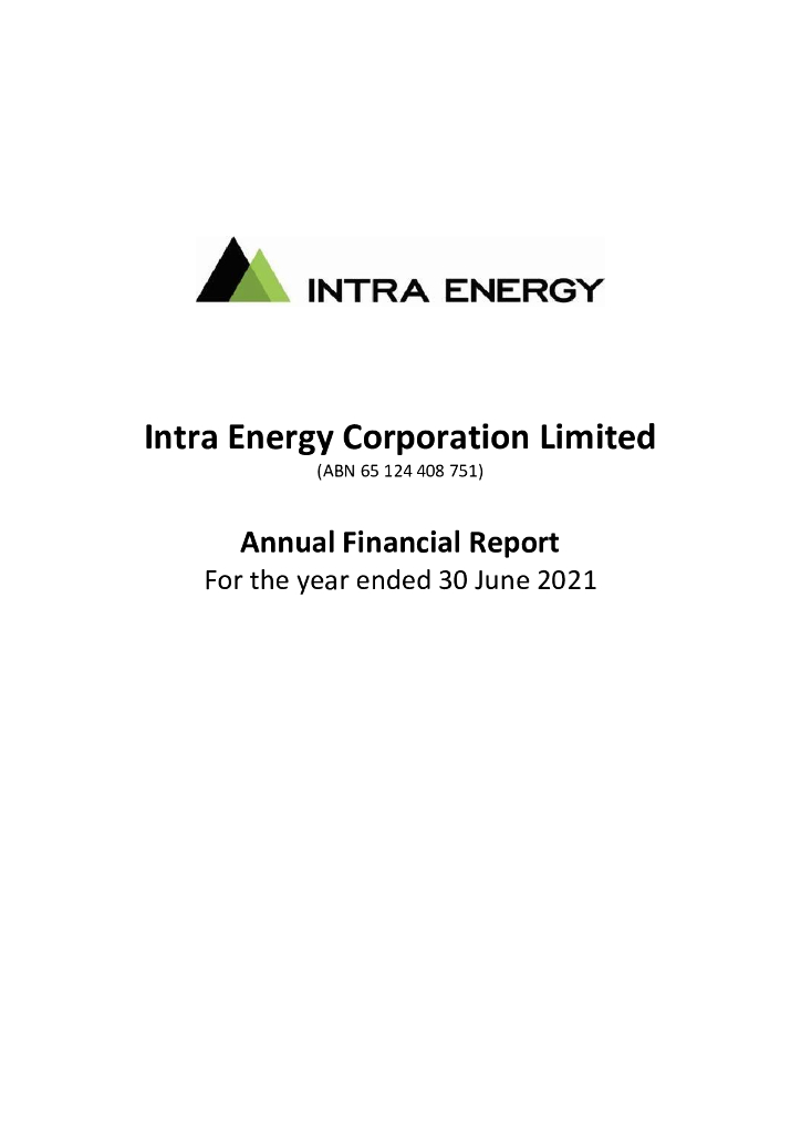 Intra Energy Corporation Limited（IEC）2021财年年度报告（英文版）
