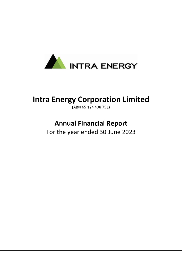 Intra Energy Corporation Limited（IEC）2023财年年度报告（英文版）