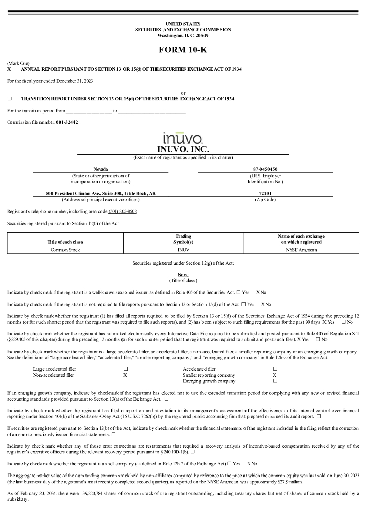 Inuvo,Inc.（INUV）2023财年年度报告（英文版）