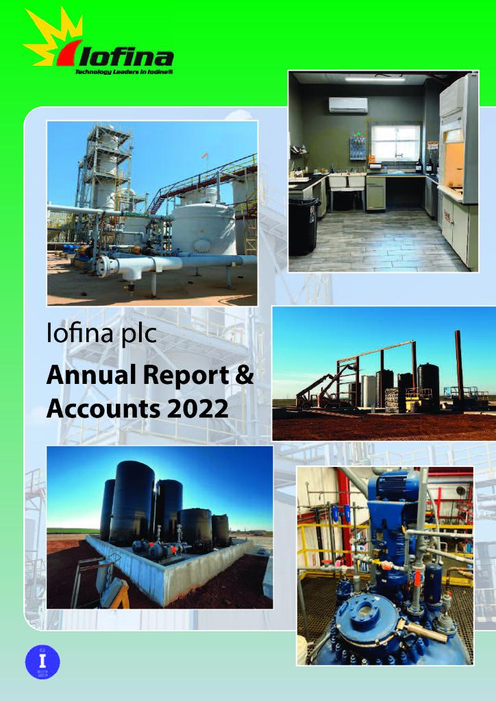 Iofina Plc（IOF）2022财年年度报告（英文版）