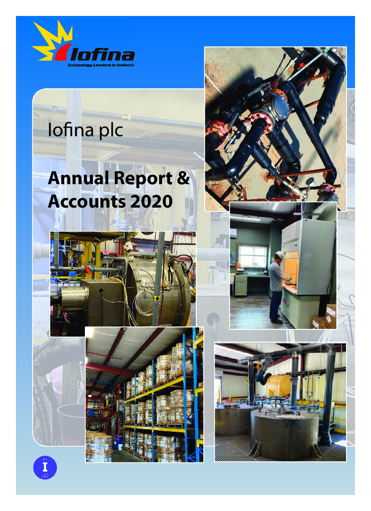 Iofina Plc（IOF）2020财年年度报告（英文版）