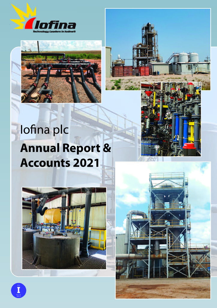Iofina Plc（IOF）2021财年年度报告（英文版）