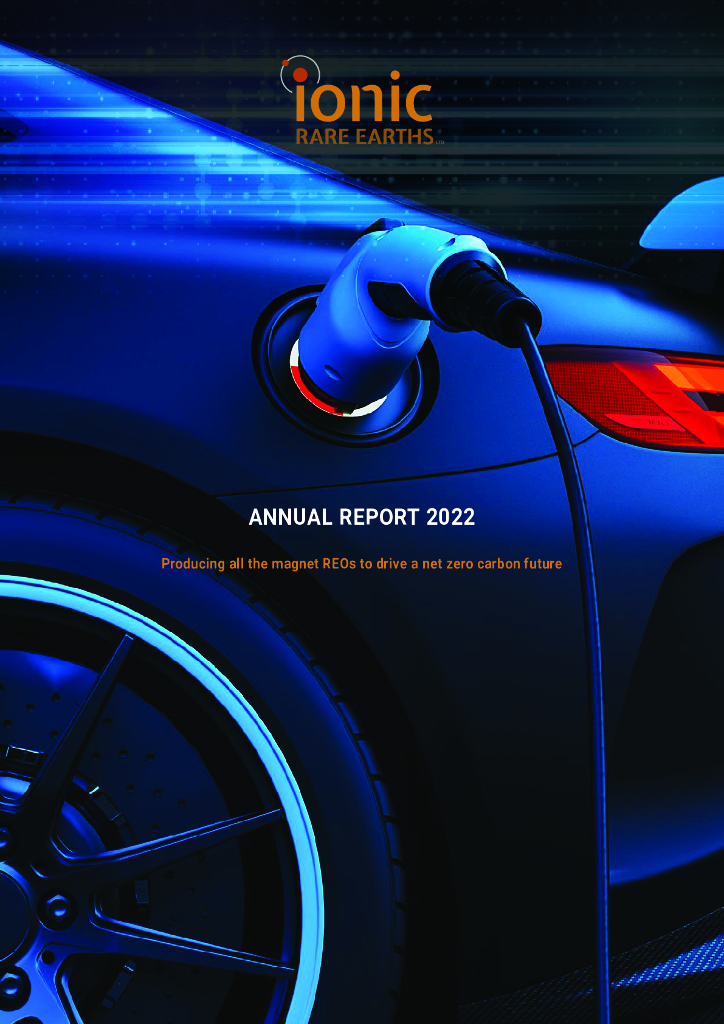 Ionic Rare Earths Limited（IXR）2022财年年度报告（英文版）