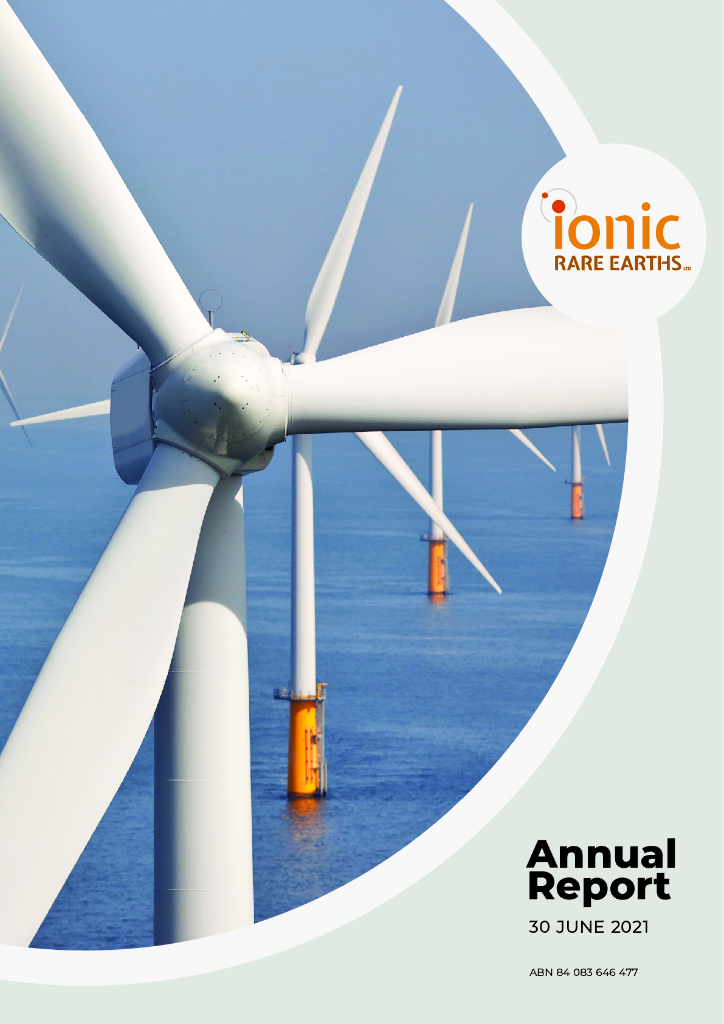 Ionic Rare Earths Limited（IXR）2021财年年度报告（英文版）