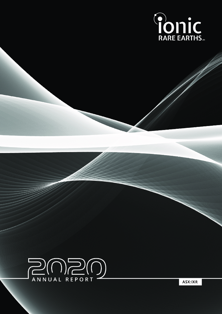 Ionic Rare Earths Limited（IXR）2020财年年度报告（英文版）