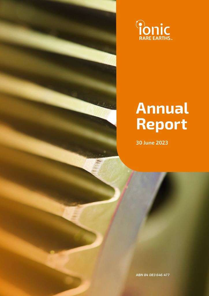 Ionic Rare Earths Limited（IXR）2023财年年度报告（英文版）