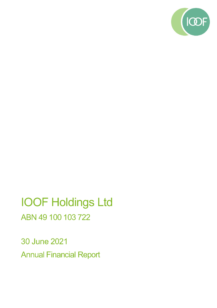 IOOF Holdings（IFL）2021财年年度报告（英文版）