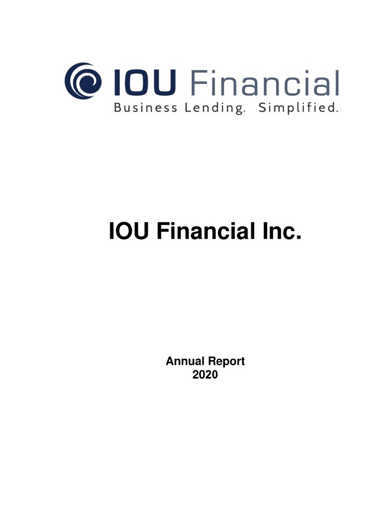 IOU Financial Inc.（IOU）2020财年年度报告（英文版）