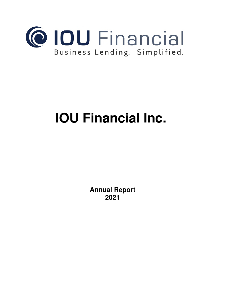IOU Financial Inc.（IOU）2021财年年度报告（英文版）
