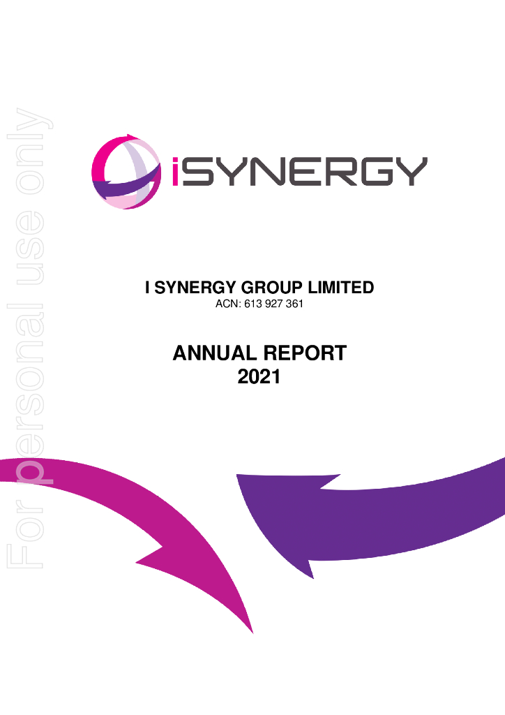 iSYNERGY（IS3）2021财年年度报告（英文版）