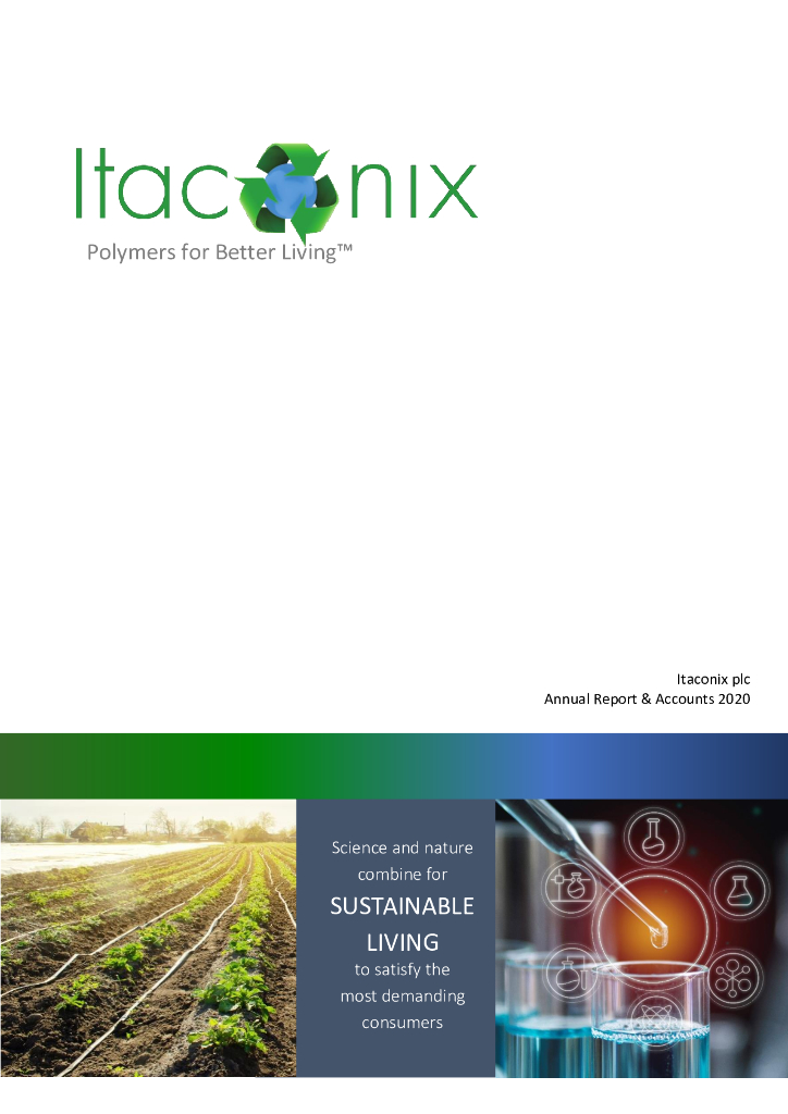 Itaconix plc（ITX）2020财年年度报告（英文版）