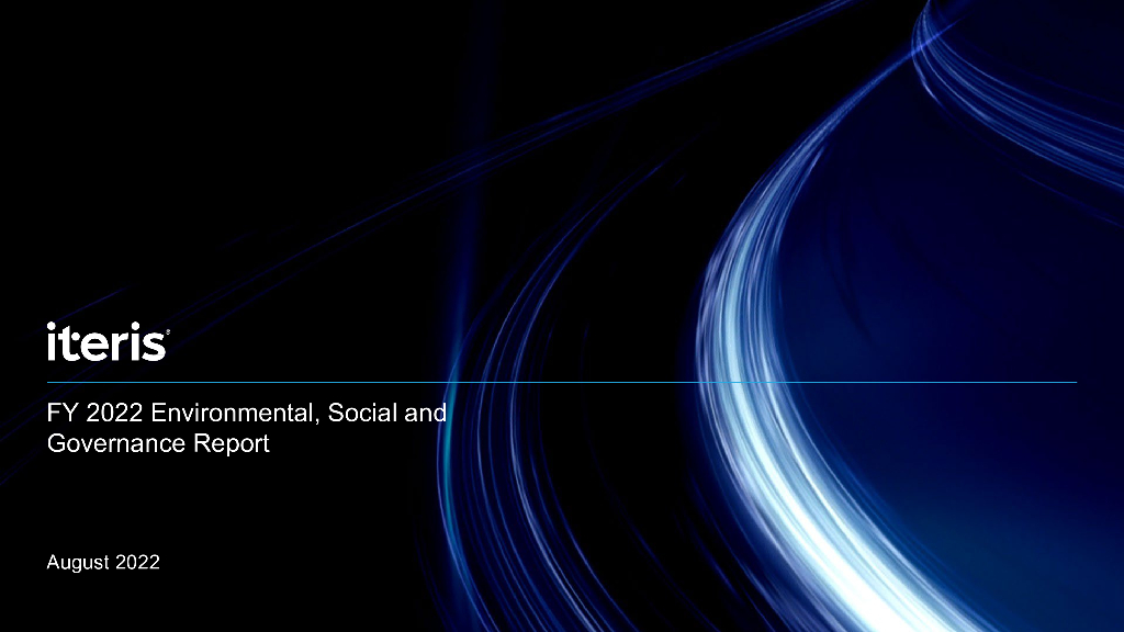 Iteris,Inc.（ITI）2022年ESG报告（英文版）