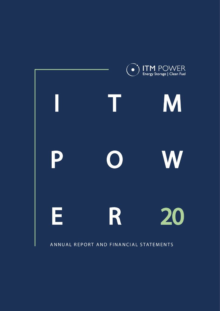 ITM Power Plc（ITM）2020财年年度报告（英文版）