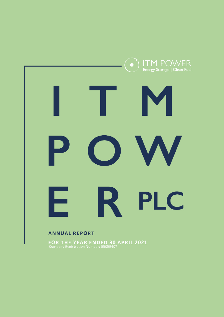 ITM Power Plc（ITM）2021财年年度报告（英文版）
