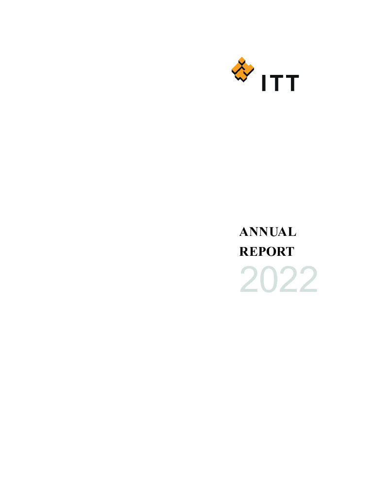 ITT Corp.（ITT）2022财年年度报告（英文版）
