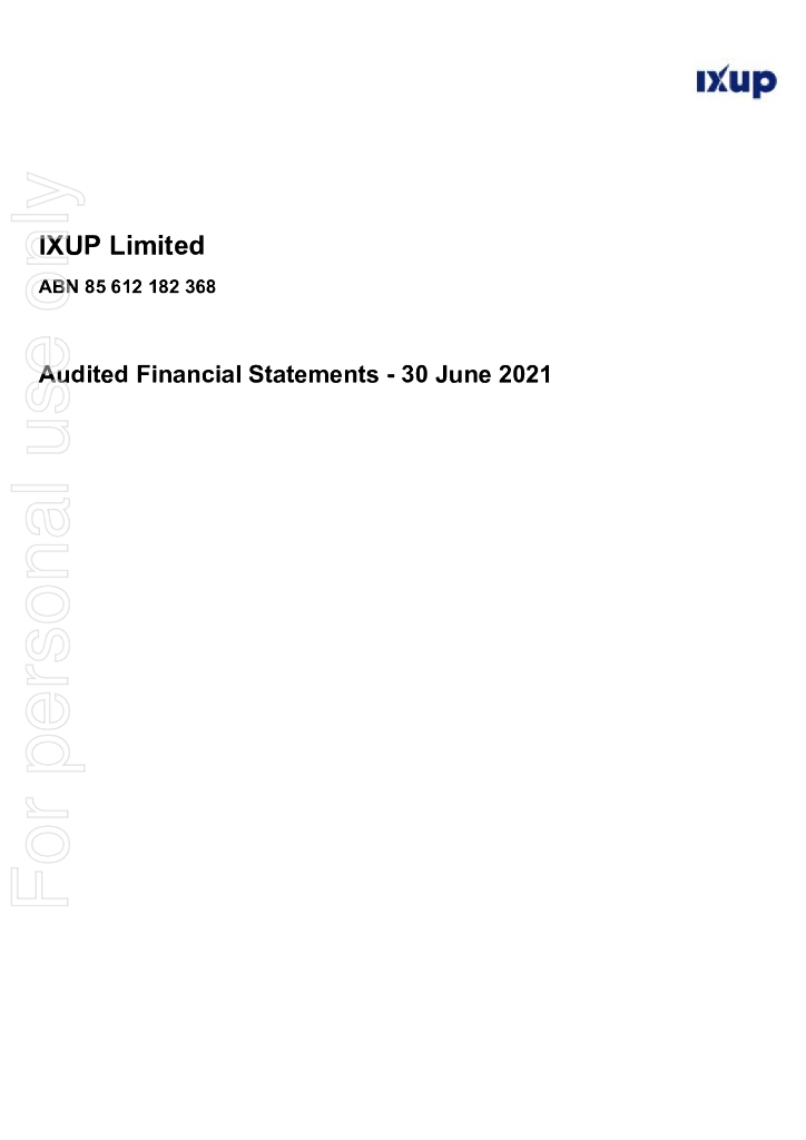 IXUP Limited（IXU）2021财年年度报告（英文版）