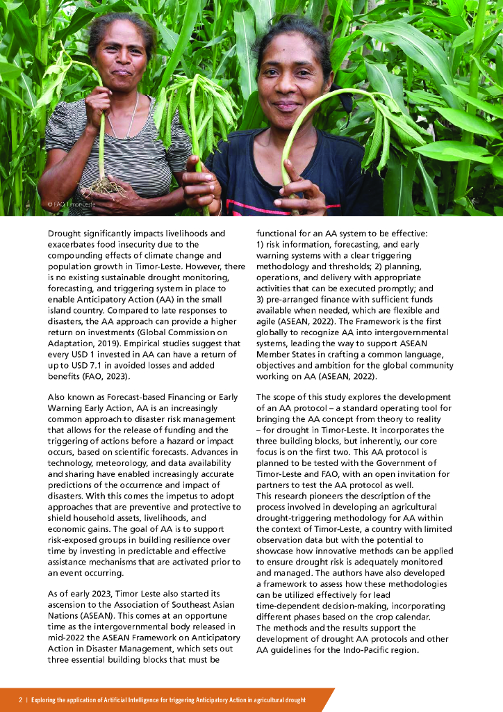 联合国粮农组织：2024探索人工智能在引发干旱预警行动中的应用报告：东帝汶案例研究（英文版）_第10页