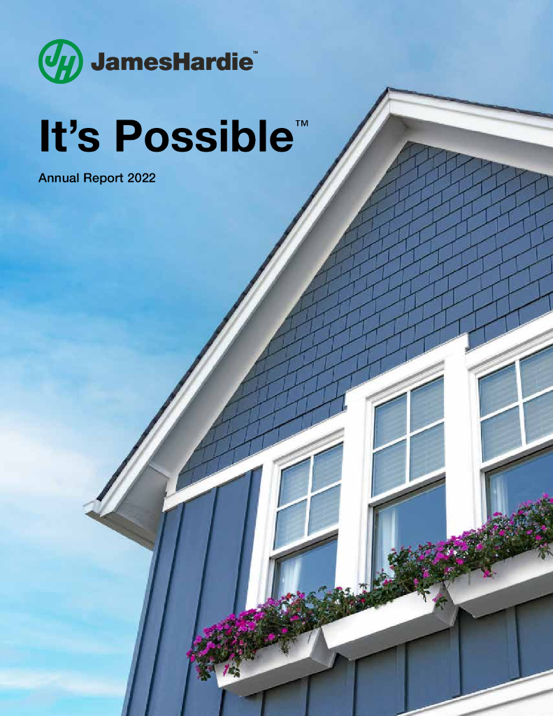 James Hardie Industries plc（JHX）2022财年年度报告（英文版）