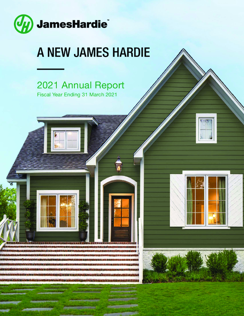 James Hardie Industries plc（JHX）2021财年年度报告（英文版）