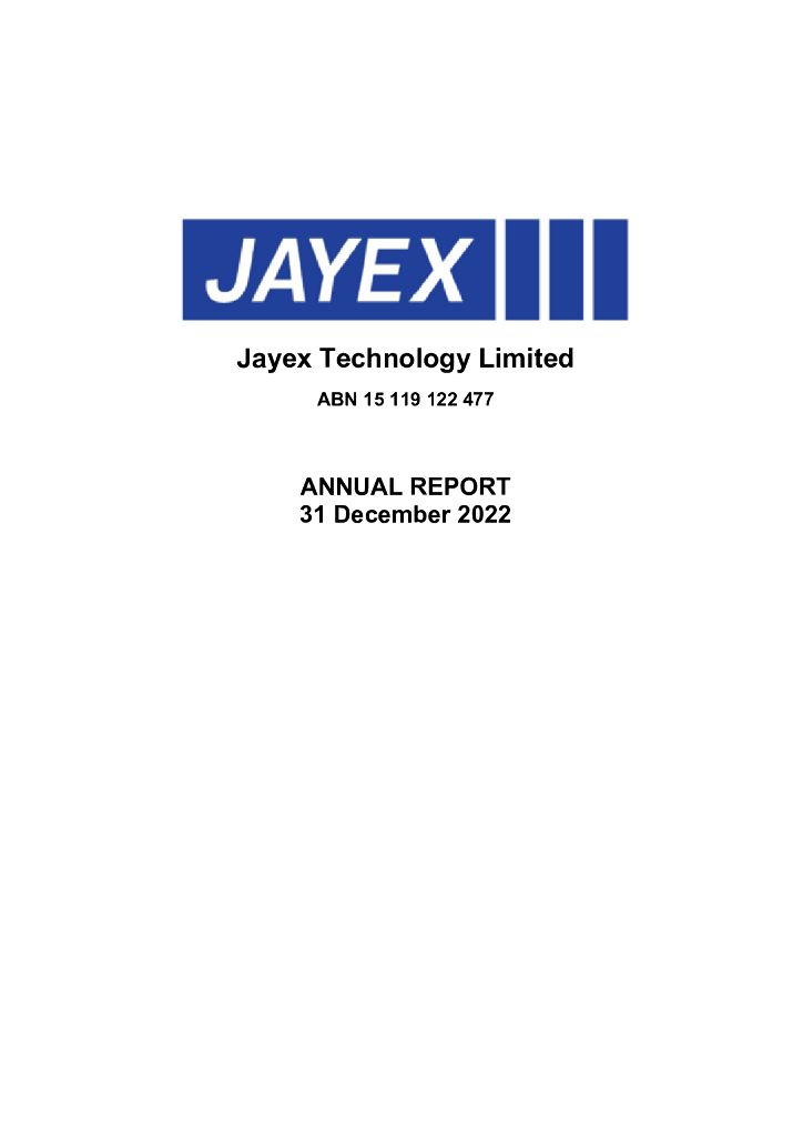 Jayex Technology Limited（JTL）2022财年年度报告（英文版）