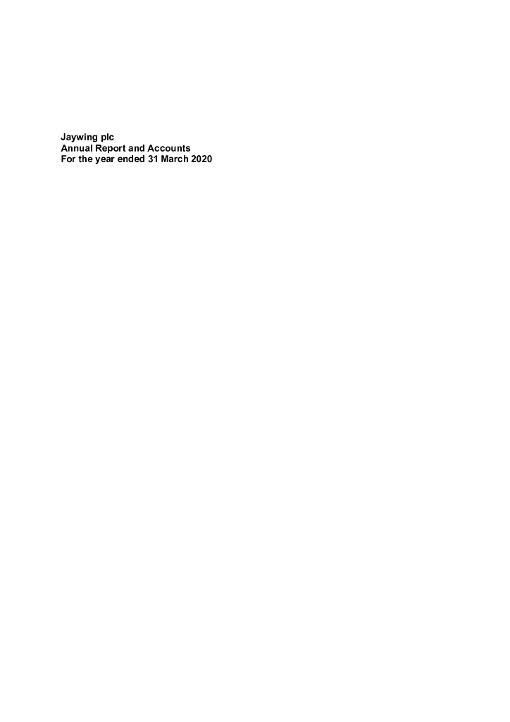 Jaywing plc（JWNG）2020财年年度报告（英文版）