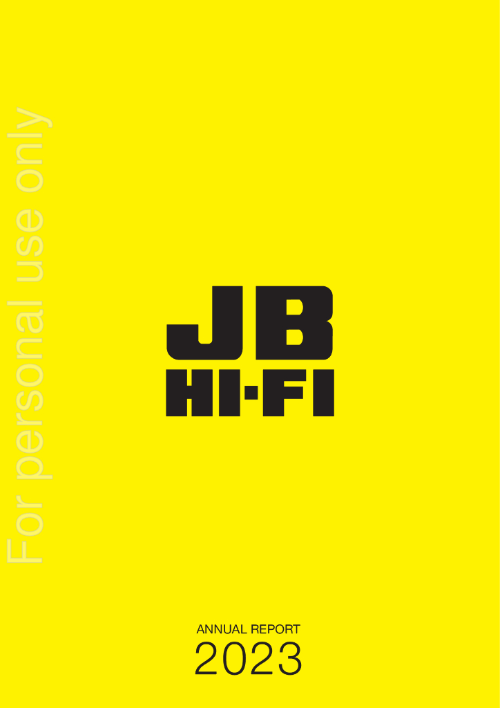 JB Hi-Fi Limited（JBH）2023财年年度报告（英文版）