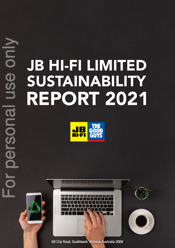 JB Hi-Fi Limited（JBH）2021年可持续发展报告（英文版）