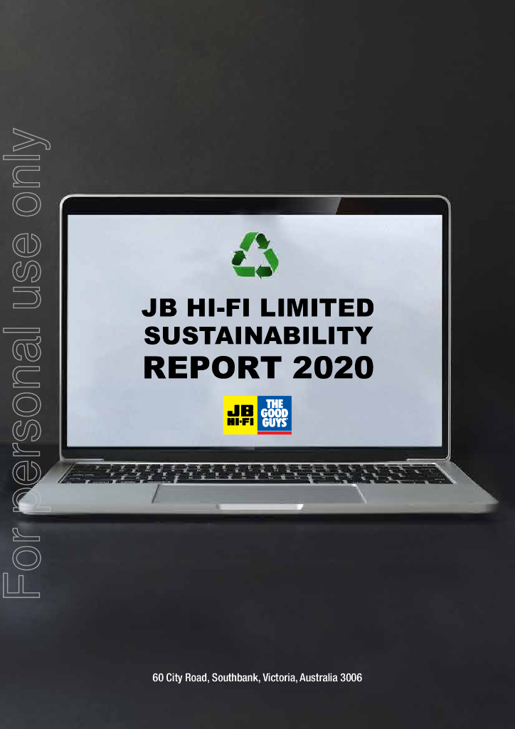 JB Hi-Fi Limited（JBH）2020年可持续发展报告（英文版）