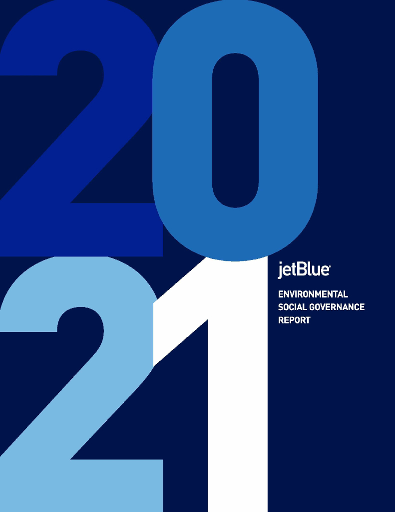 JetBlue Airways Corporation（JBLU）2021年ESG报告（英文版）