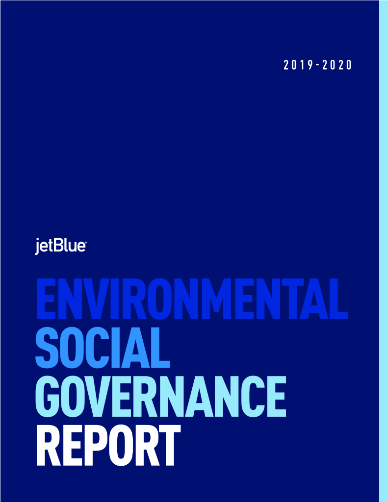 JetBlue Airways Corporation（JBLU）2020年ESG报告（英文版）