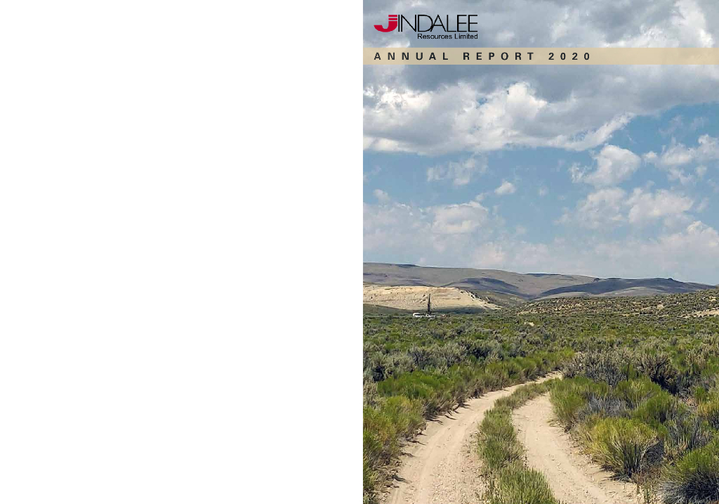 Jindalee Resources Limited（JRL）2020财年年度报告（英文版）