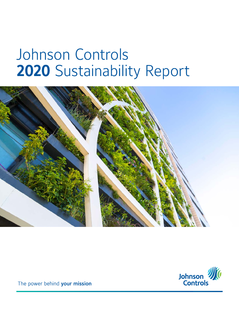 Johnson Controls International plc（JCI）2020年可持续发展报告（英文版）