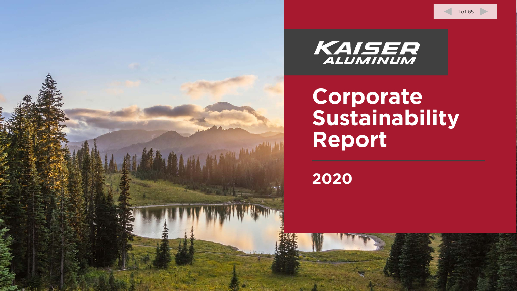 Kaiser Aluminum Corporation（KALU）2020年企业可持续报告（英文版）