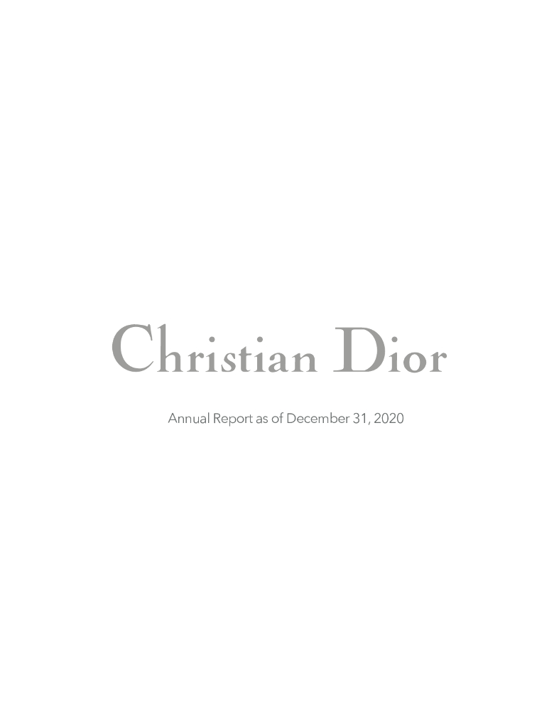 迪奥公司（CHRISTIAN DIOR）：2020年年度报告（英文版）