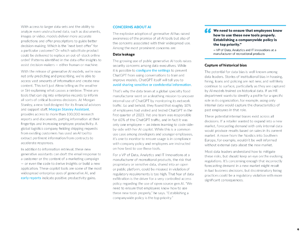 Snowflake：2024数据主管有效人工智能指南报告-数据主管在人工智能转型过程中的最佳实践（英文版）_第6页